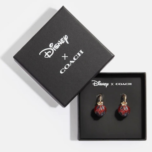 Disney X Coach Poison Apple Huggie Earrings - Picture 4 of 5